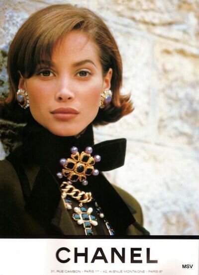 Кристи Тарлингтон для "Chanel" конец 1980х-начало1990х.