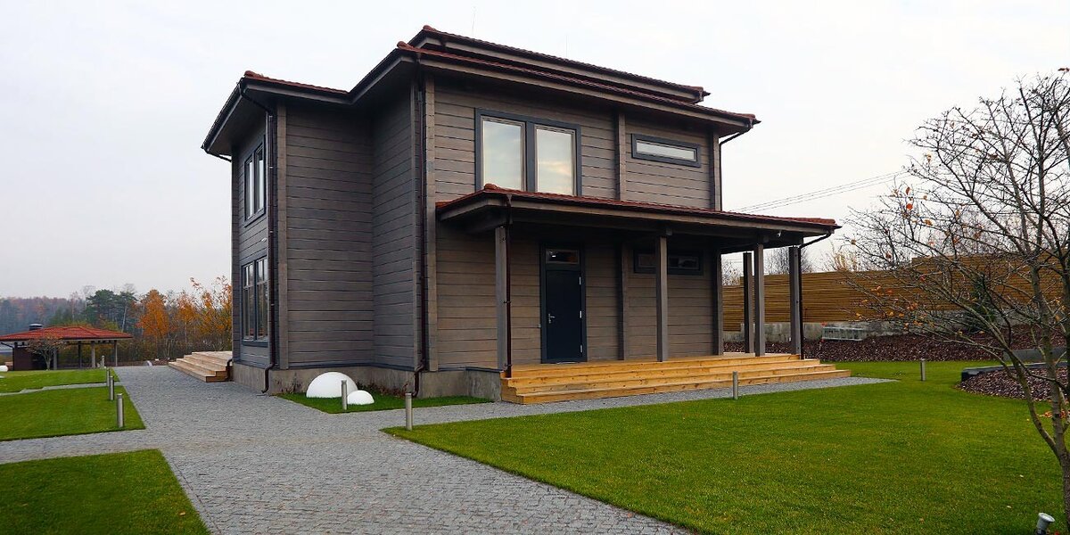 Готовый дом по проекту "Берген", реализованный компанией Holz House. Источник фото: holz-house.ru