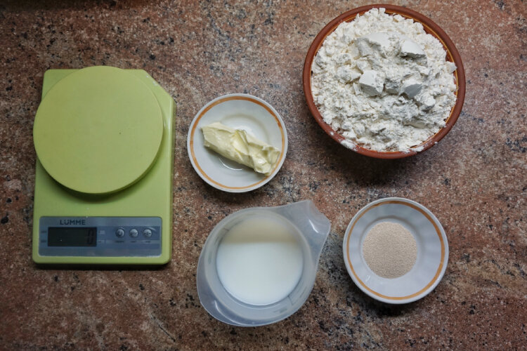 Замес теста в картинках