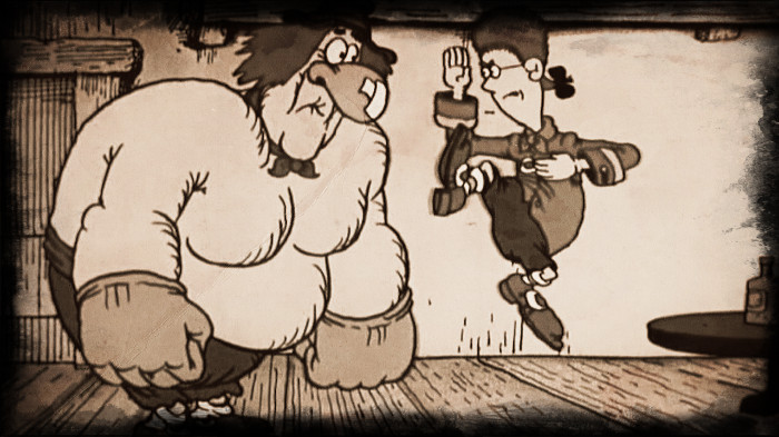 Обратите внимание - ударная нога правая, а толчковая - левая. Скорее всего, Джим - левша, хоть и вышел на удар в прыжке из правосторонней стойки