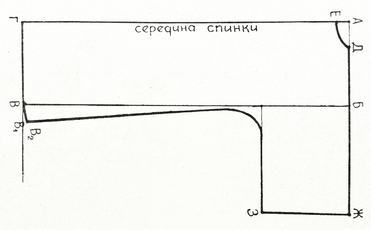 Женская ночная рубашка. Построение выкройки