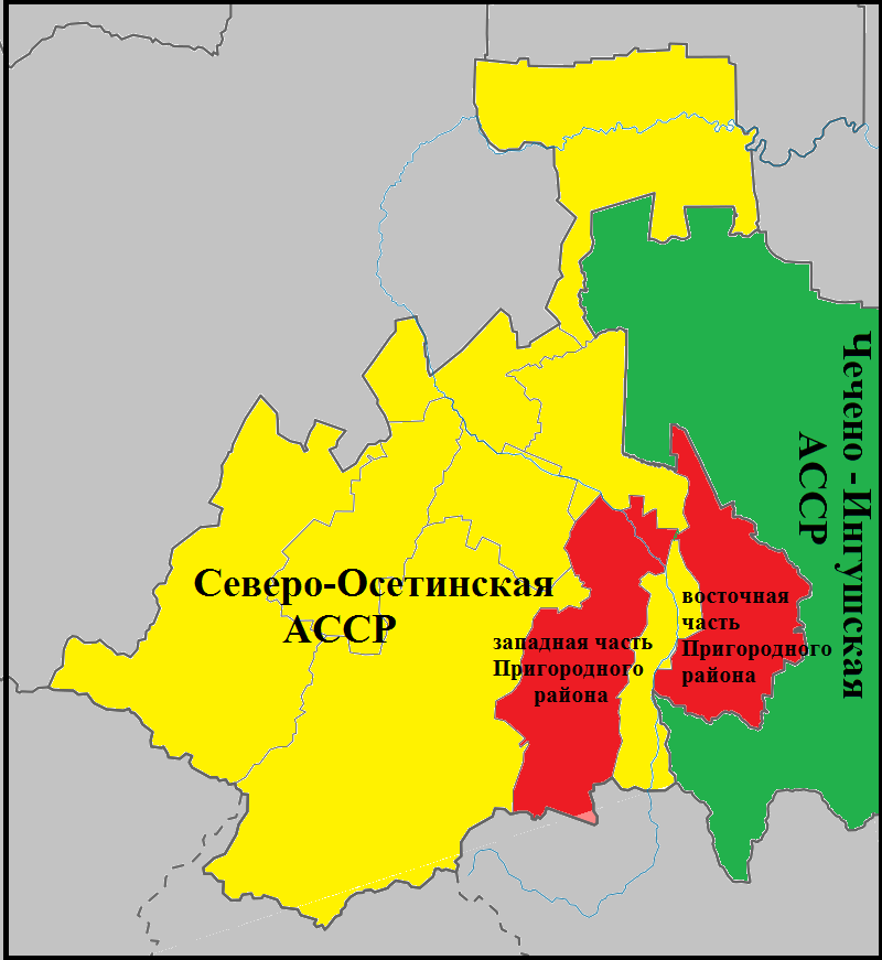 Ингушетия экономический район. Пригородный район Северная Осетия. Пригородный район Осетия карта. Ингушетия и Северная Осетия на карте. Карта пригородного района Северной Осетии.