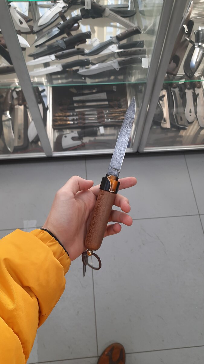 Нож "Палка" из дамасской стали