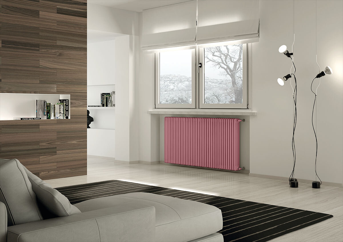 Пример. Трубчатый радиатор Irsap Tesi 4 в цвете "Классический розовый". Производство Италия, товар сертифицирован, гарантия 20 лет от протечек.