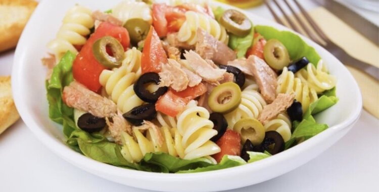 Вариант холодного блюда с пастой и тунцом (Фото взято из доступных источников сети интернет)