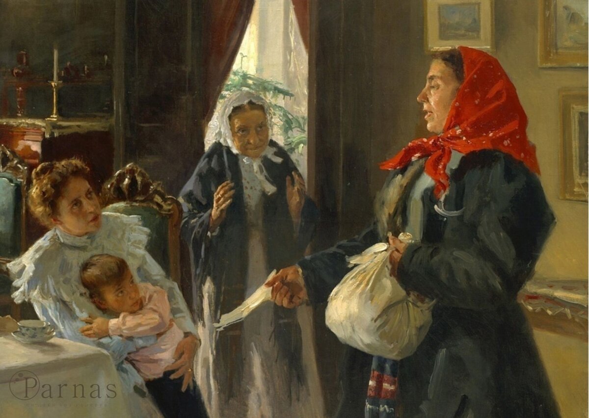 Чужая родная мама. Картина Владимира Маковского две матери.