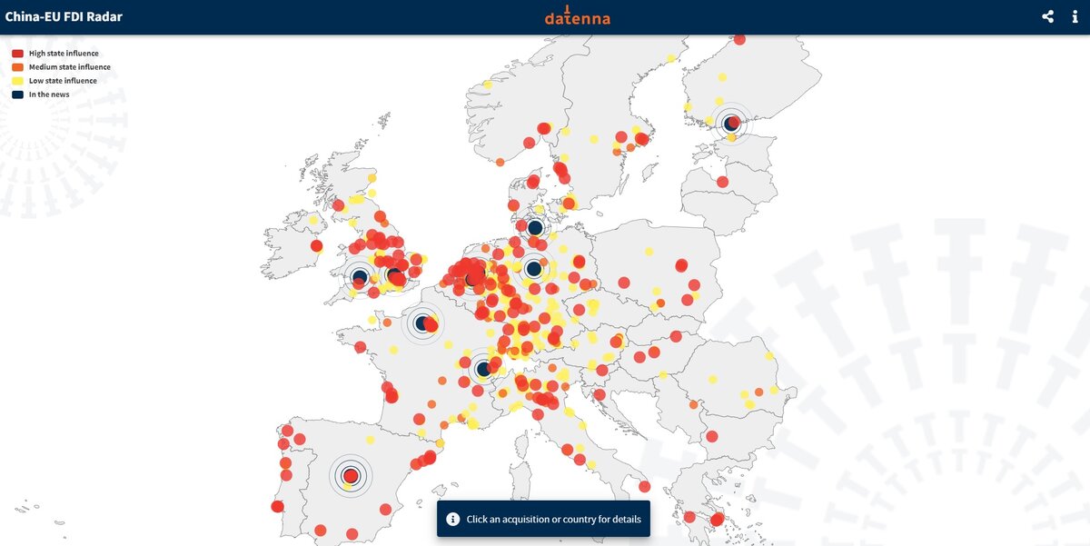 Предприятия в Европе, которыми владеет Китай.