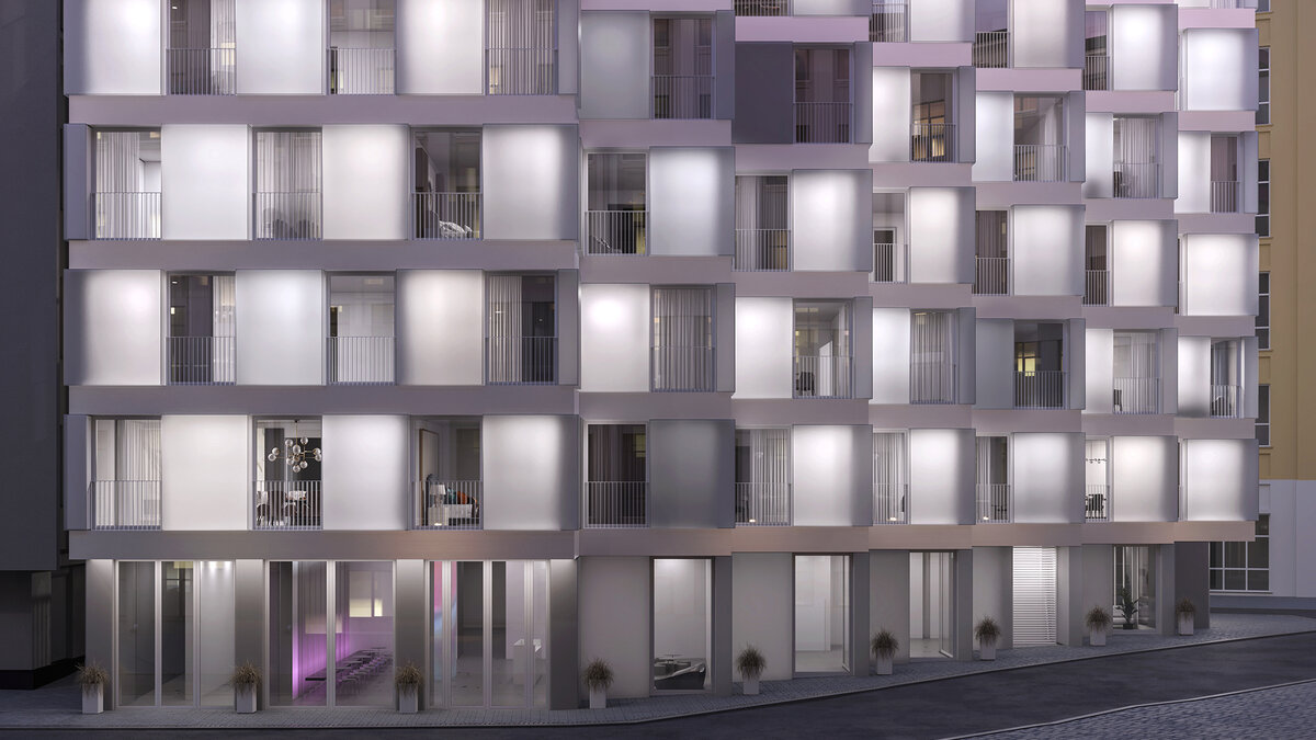 Клубный дом Lumin расположен на Славянской площади