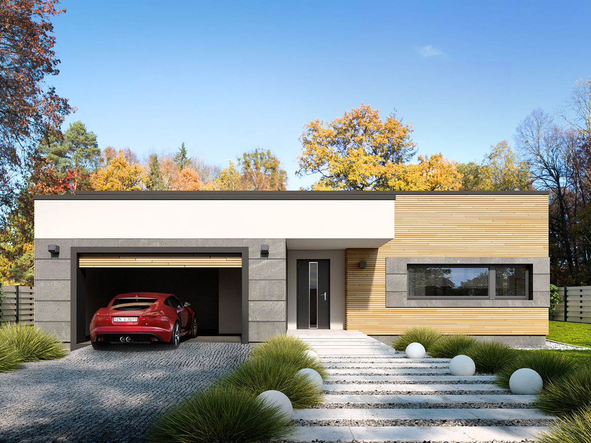 Дом с плоской кровлей