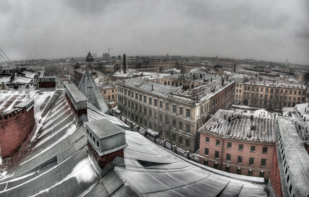 Крыши санкт петербурга зимой