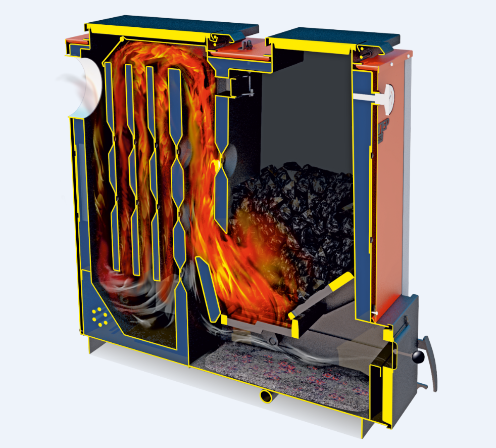 Котлы длительного горения — купить водогрейный твердотопливный котел