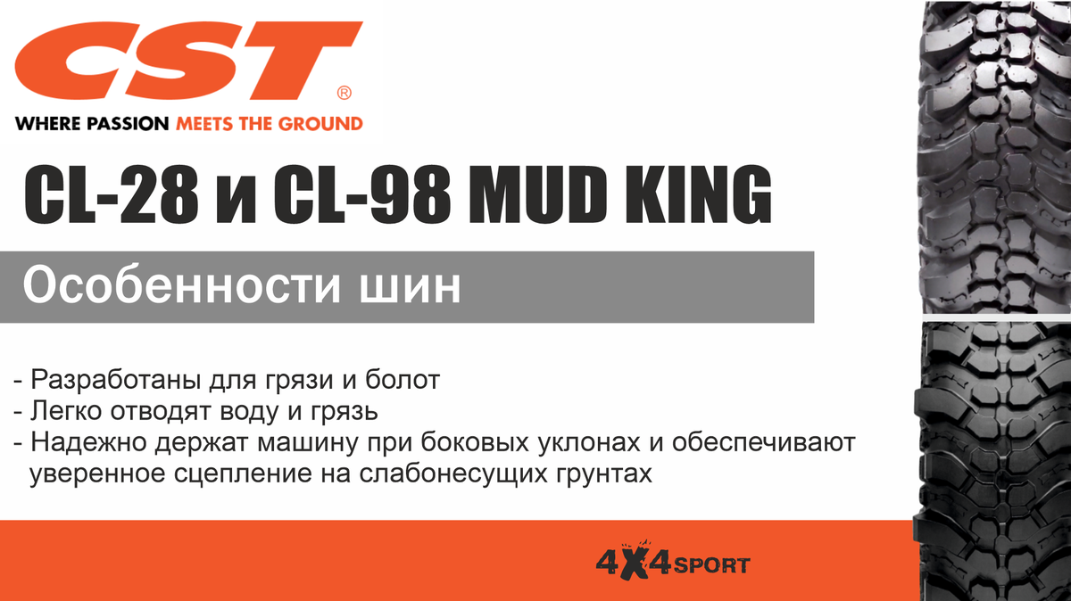 Mud King CL28 и CL98 - новые экстремальные шины от CST | 4x4Sport | Дзен