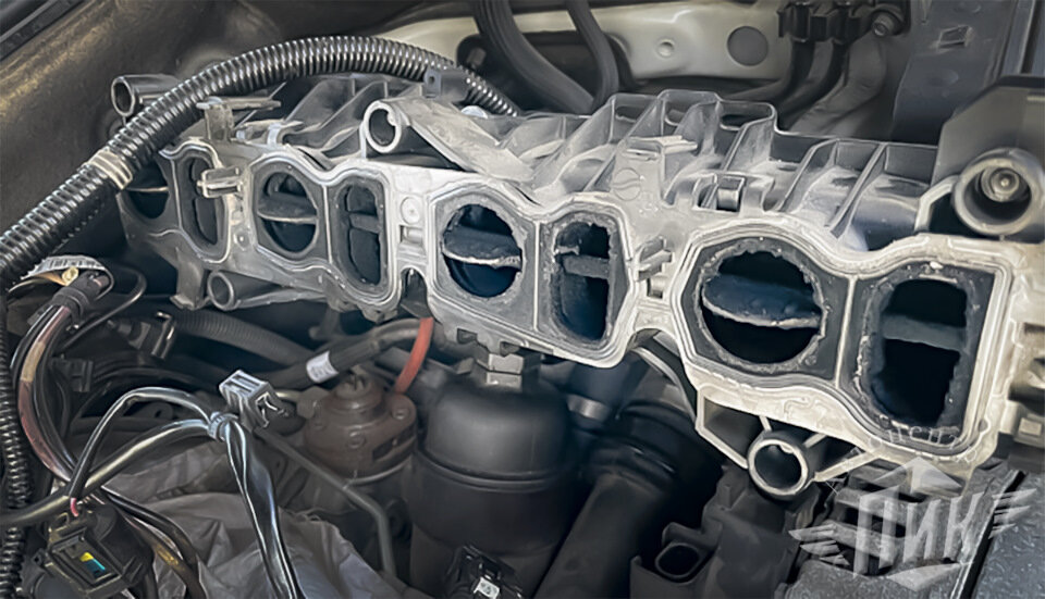 Как выглядит грязный коллектор внутри