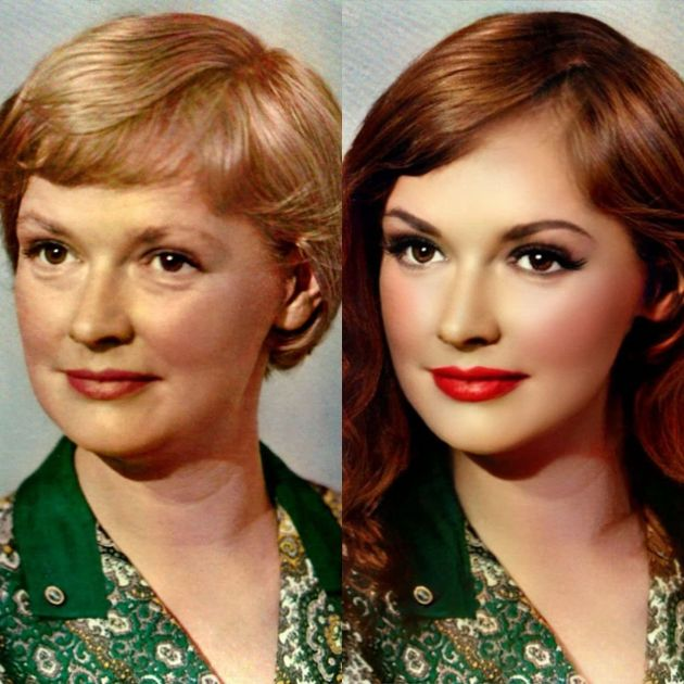 мы преобразили 11 известных красоток хх века по стандартам наших дней. грейс келли и мэрилин монро. как бы я выглядела в 80 годы. звезды советского кино с современным макияжем. макияж актеров в ссср.