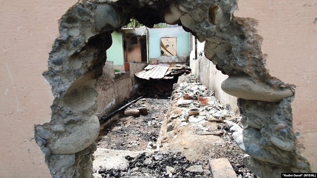 Разрушенный дом в селе Чоркух