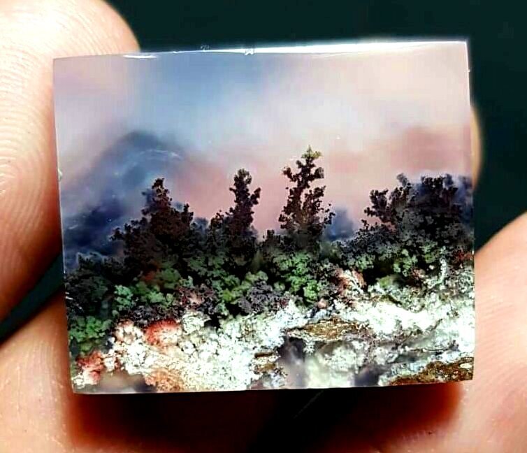 Индонезийский моховой агат. Кабошон.