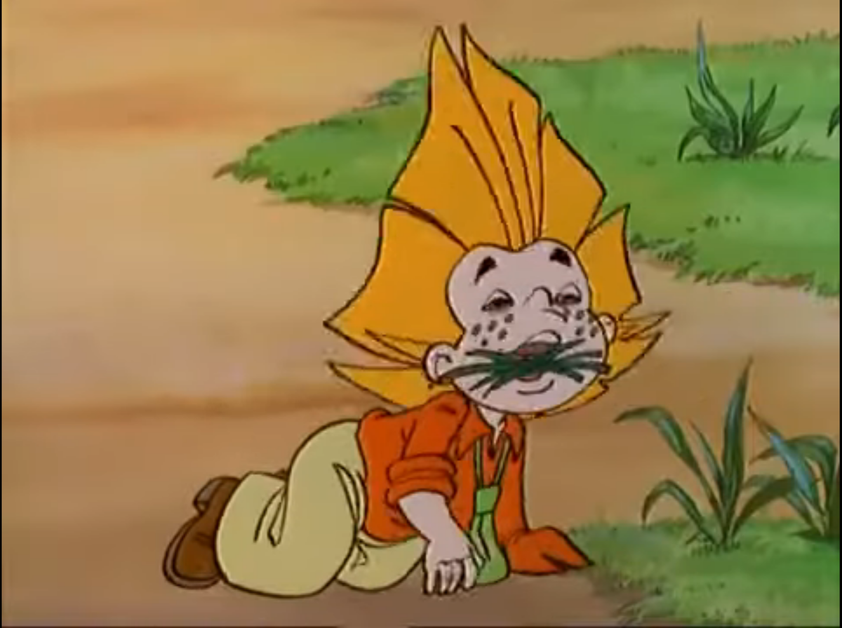 Кадр из мультфильма "Незнайка на Луне"