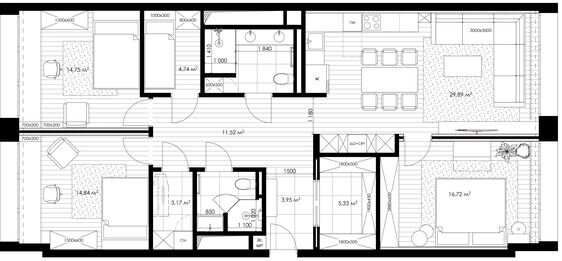 Спальня из гостиной, очень плохой вариант размещения комнаты