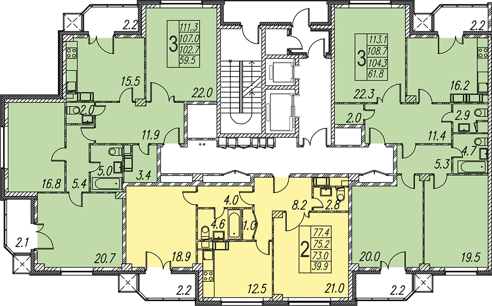 Планировка ЖК Мосфильмовский