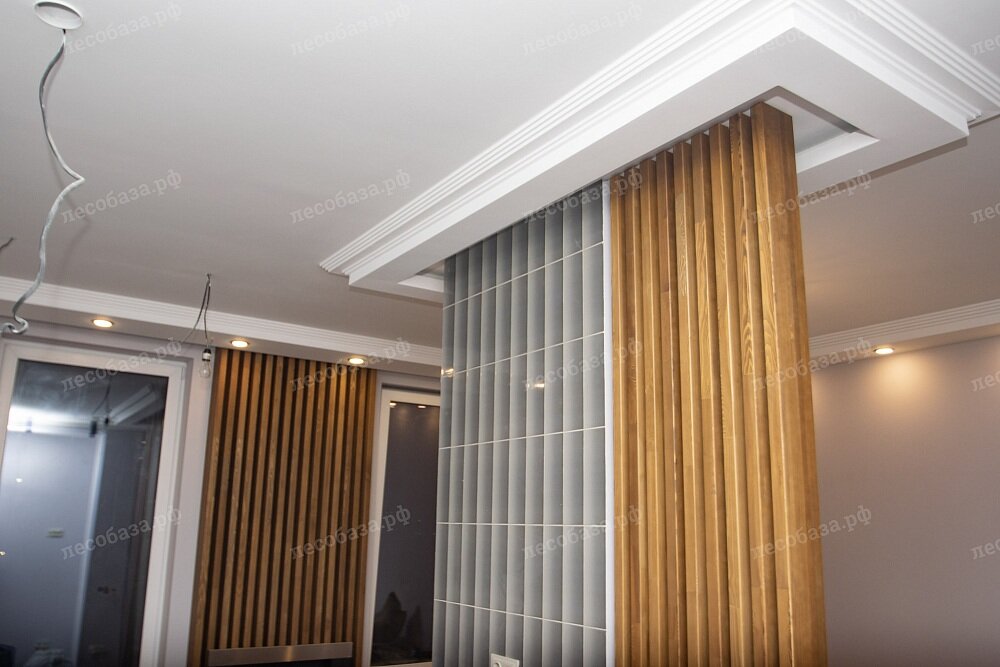 Реечная перегородка для зонирования в квартире в Москве от Лесобаза.рф