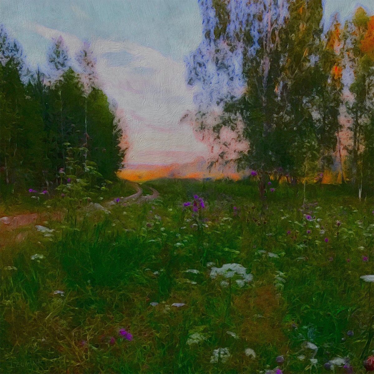 Моя картина "Дорога к счастью". В описании канала есть ссылка на мой сайт, там много прекрасных картин