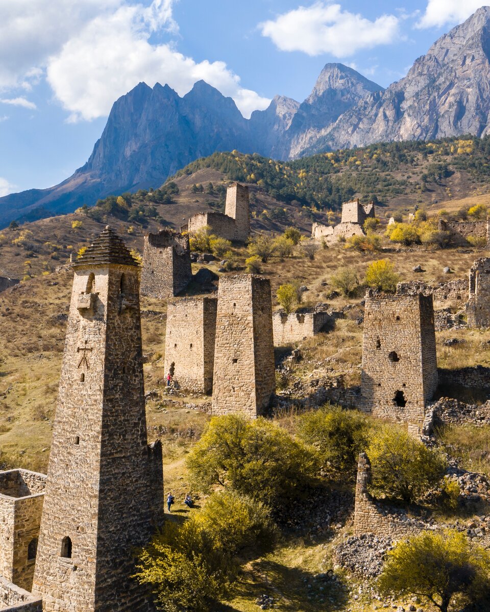 Башня края. Таргимская котловина. Дорога в ингушетию. Башни эрзи. Ингушетия туризм в горах.