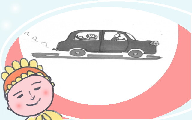 Чаще всего новорождённых детей привозят домой на личном автомобиле или такси. Рисунки и коллаж автора канала "От 0 до 6".