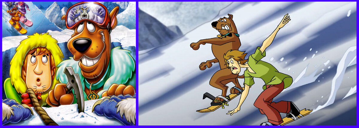 Постер и кадр из "Отдыхай, Скуби-Ду!"