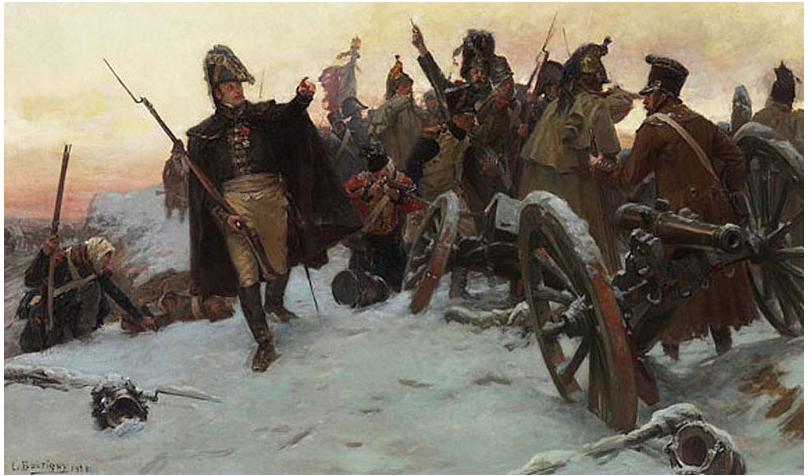 Маршал Ней. Отступления французов из России. 1813 г. Картина художника Поля-Эмиля Бутиньи.