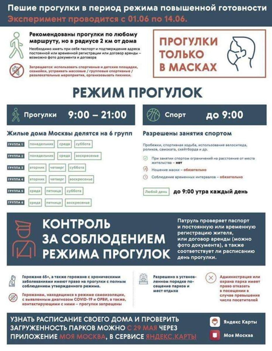 Памятка по прогулочному режиму