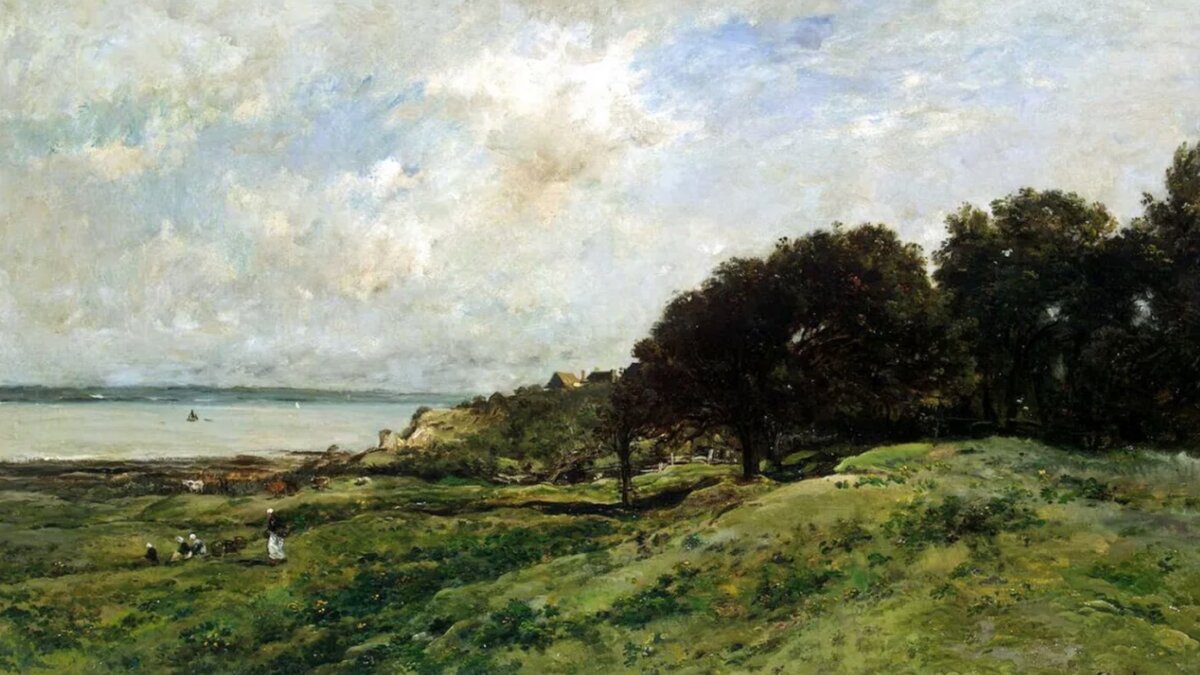 «Берег моря в Виллервиле» Шарль-Франсуа Добиньи, 1875 г.