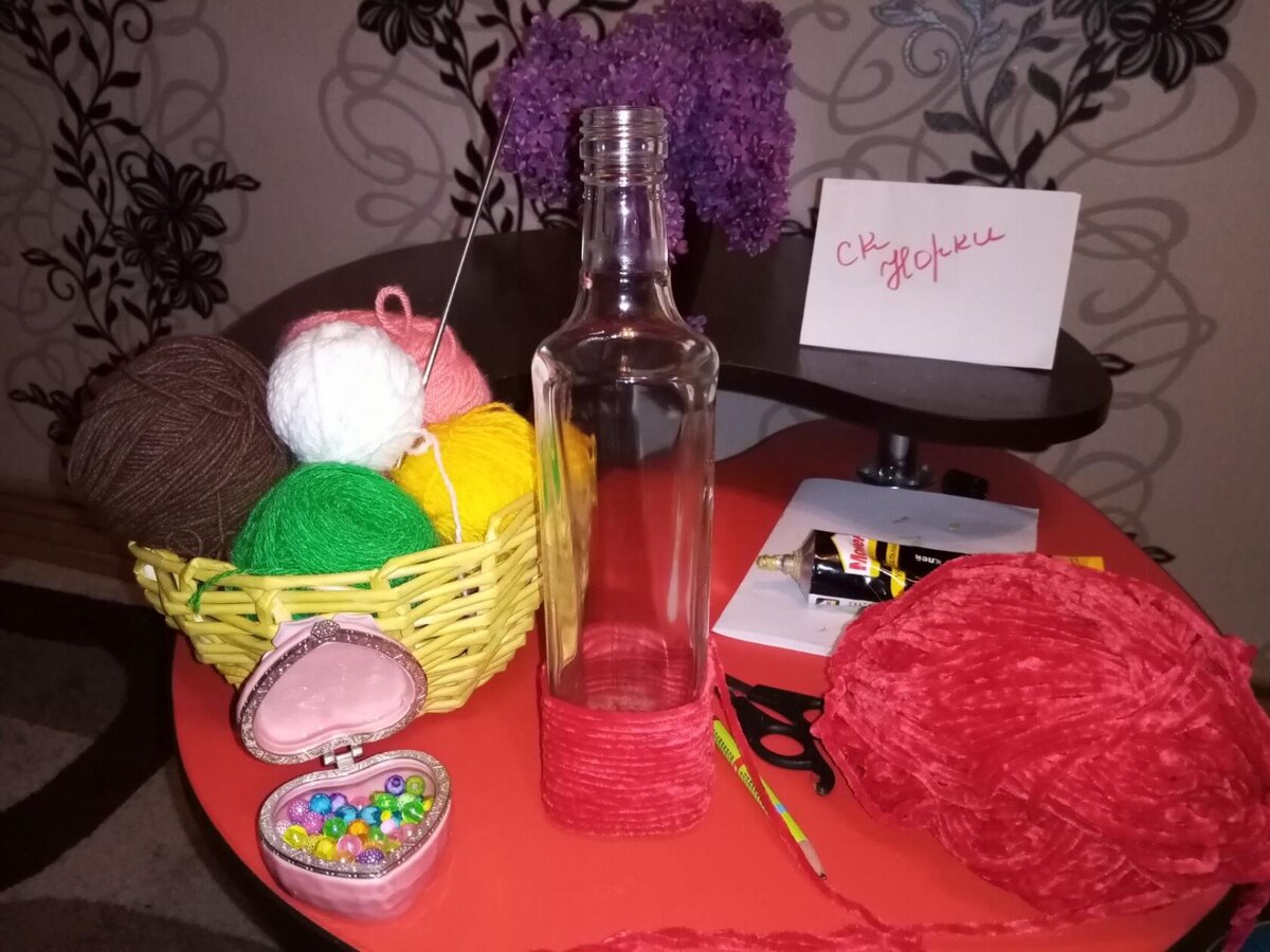 Наматываем нить снизу