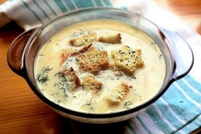 Сырный суп по‑французски с курицей