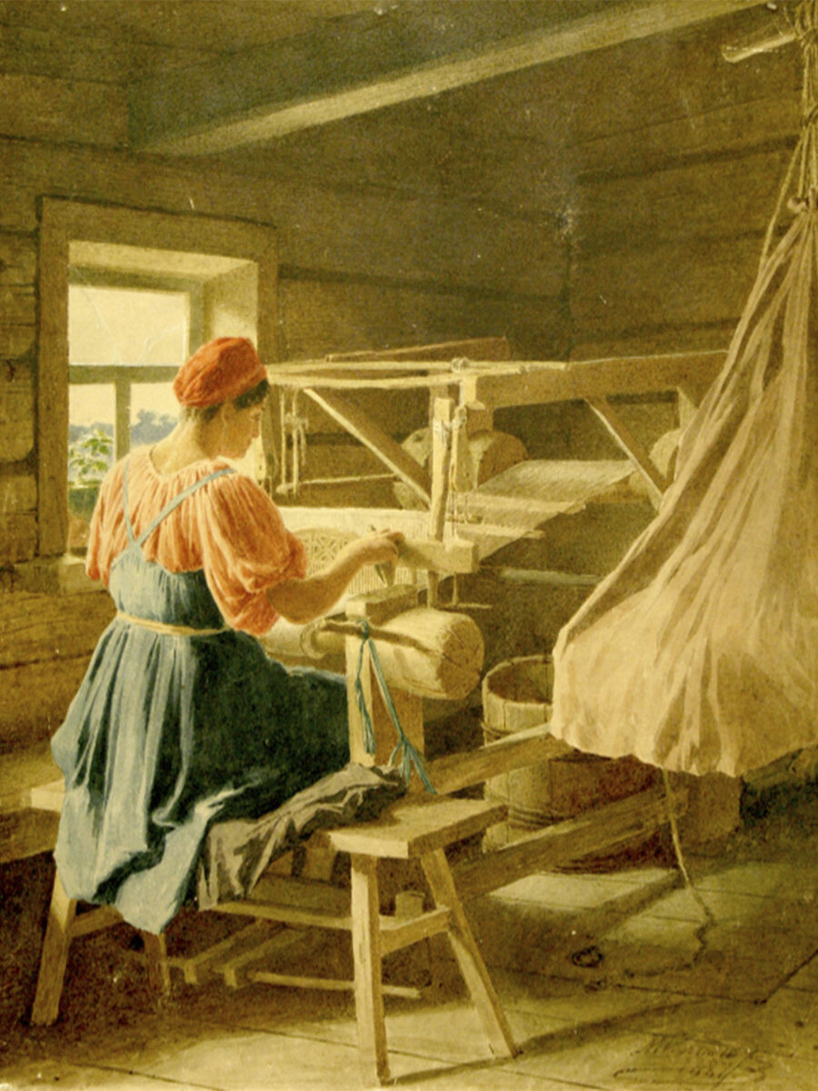 "Ткачиха", Клодт М.П., 1887г