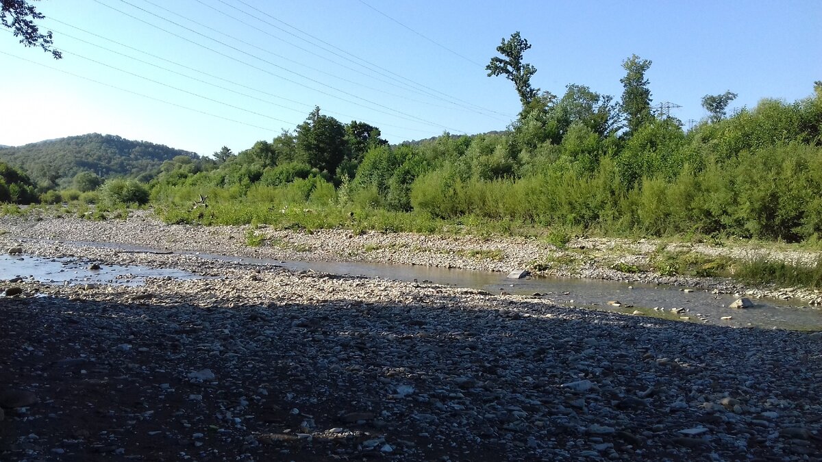 Берег реки, где устроили стоянку. Фото автора