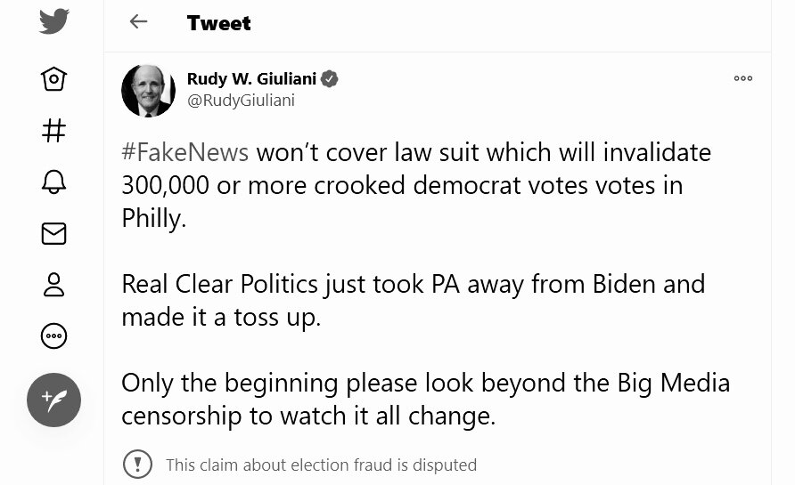 Твит адвоката Трампа Rudy Giuliani