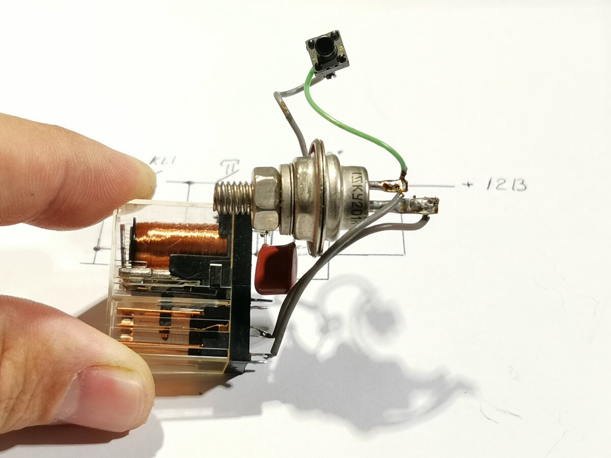 Самоделки на реле.Кнопка на реле и тиристоре и реле времени ...