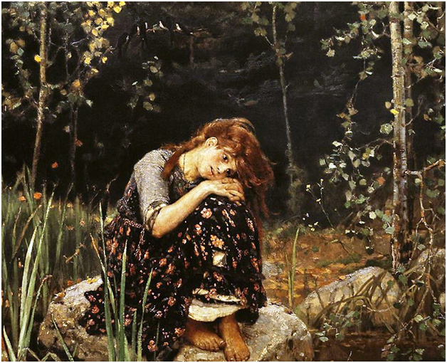 Фрагмент картины В.М. Васнецова «Аленушка», 1881 год. (Иллюстрация из открытого источника)