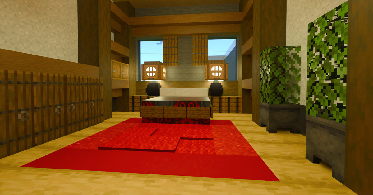 Майнкрафт с включенным RTX. Комната в Майнкрафте