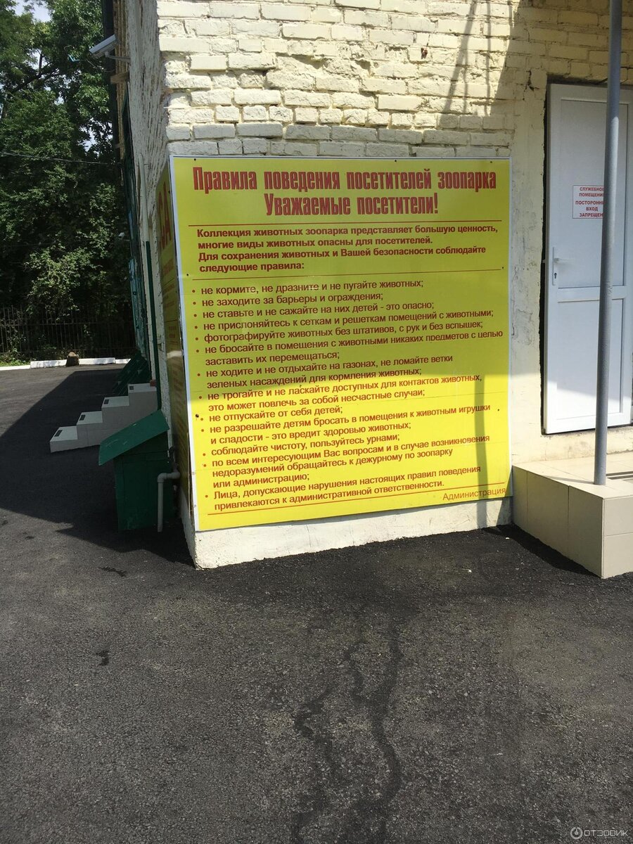 правила поведения в зоопарке