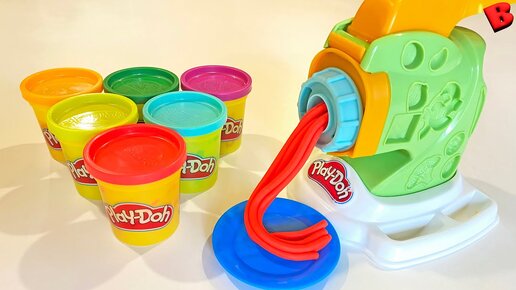 Spaghettis Play Doh | How to make Rainbow Noodles with Playdoh | Учим Цвета