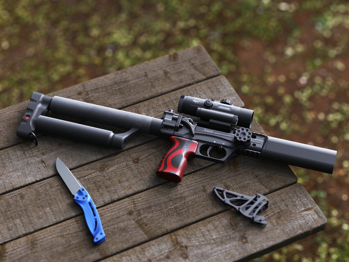 Самая компактная модификация, ствол длиной 250 мм. в калибре 5.5 мм.