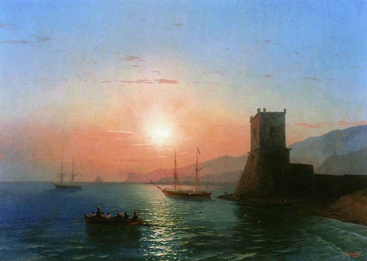 Феодосия. Закат солнца. Иван Константинович Айвазовский, 1865