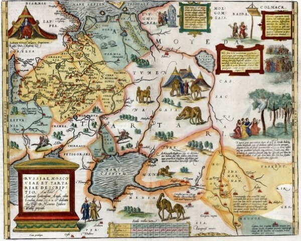 Карта России-Московии Энтони Дженкинсона, 1562 г. 