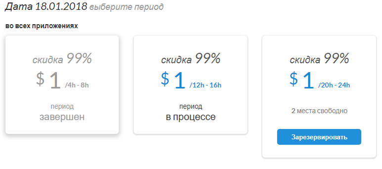 Покупка показов во всех приложениях проекта