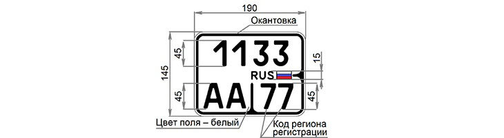                                                Новый формат мотоциклетного номера.