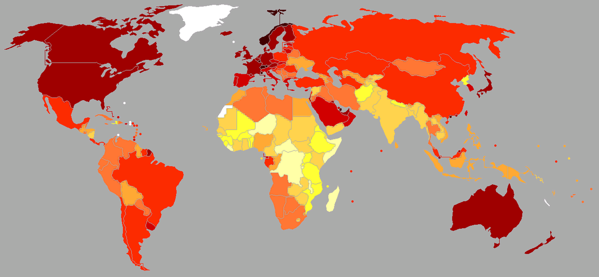 ВВП на душу населения по странам. ВВП YF leie yfctktybzпо странам.