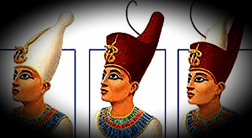 Двойная корона фараона. Пшент древний Египет. Корона фараона Египта. Пшент корона Египетская. Корона пшент древнего Египта.