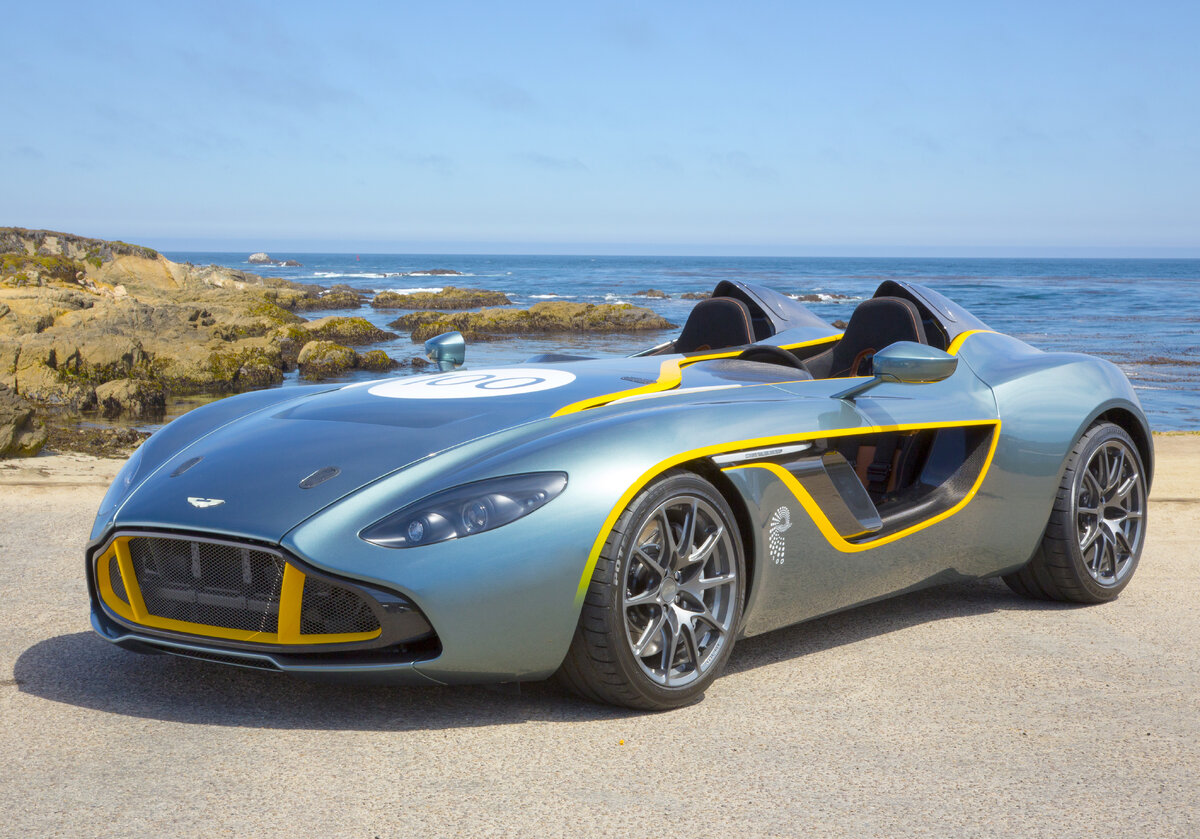 Один из двух выпущенных концепт-каров Aston Martin СС100. Создан в честь 100-летия компании. Концепт вдохновлен моделью Aston Martin DBR1. Двигатель - 6-литровый V12.