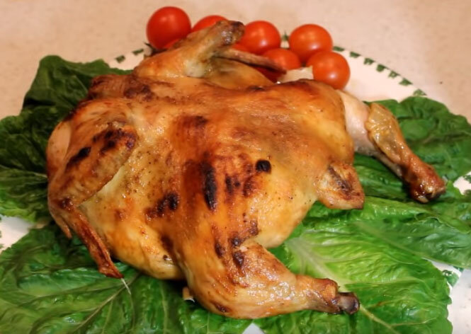 запечённая в духовке курица